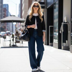 EUC Focus Lifestyle long sleeve linen jewel jacket, 4